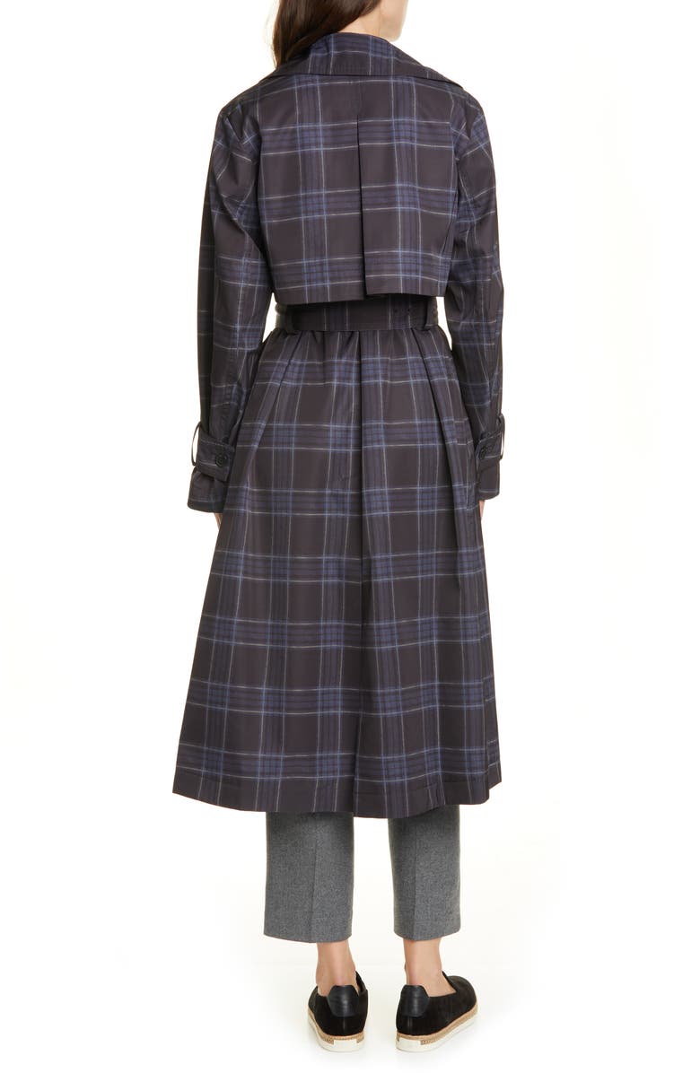 Vince Plaid Trench Coat, Alternate, color, 