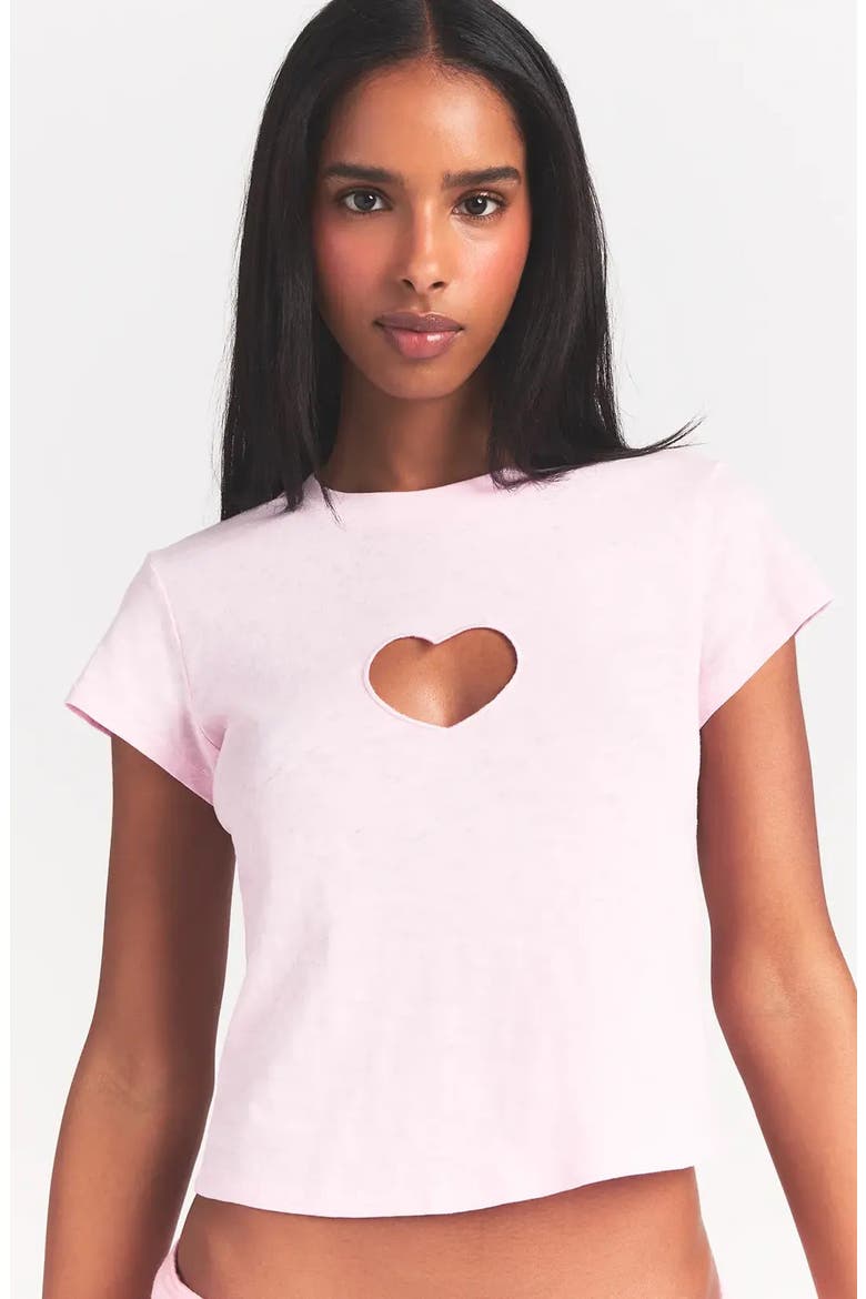 Worn In Jersey Pajama Baby Tee, Alternate, color, BABY PINK