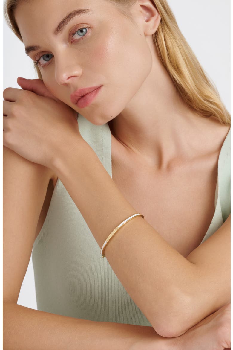 Rolo Classic Color Hinge Bracelet, Alternate, color, GOLD/WHITE