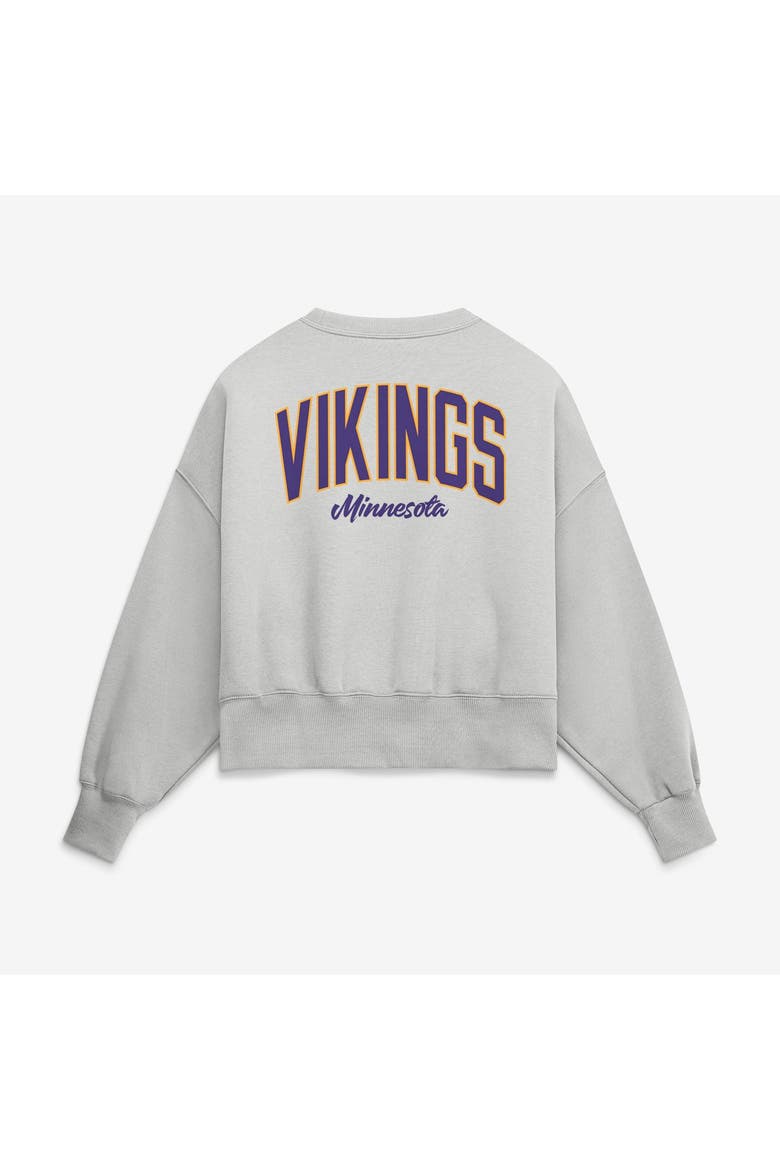 Women's Nike  Gray Minnesota Vikings Oversized Primetime Phoenix Fleece Sweatshirt, Alternate, color, Gray