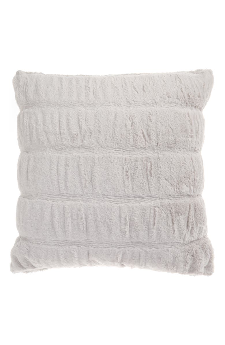 Nordstrom Pintuck Faux Fur Accent Pillow, Main, color,