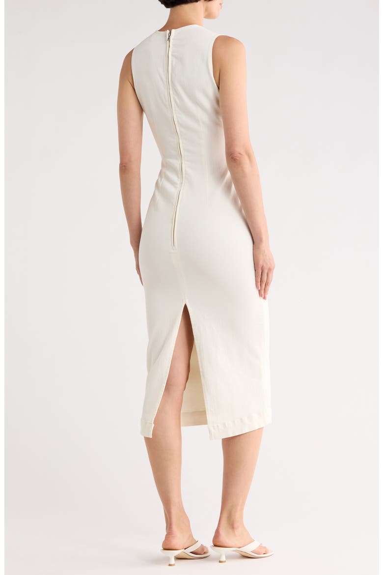 Esme Sleeveless Denim Midi Dress, Alternate, color, EGGSHELL