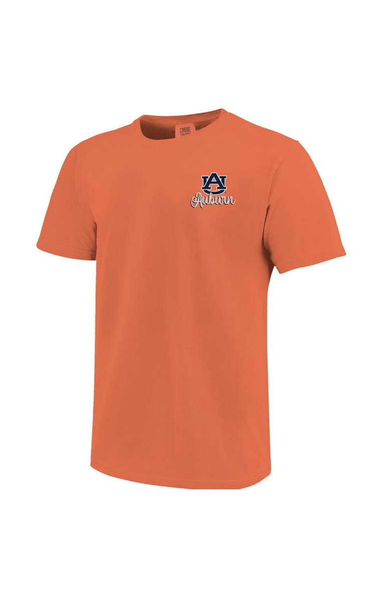 IMAGE ONE Women's Orange Auburn Tigers Comfort Colors Campus Scene Drawing Script T-Shirt, Alternate, color, Orange