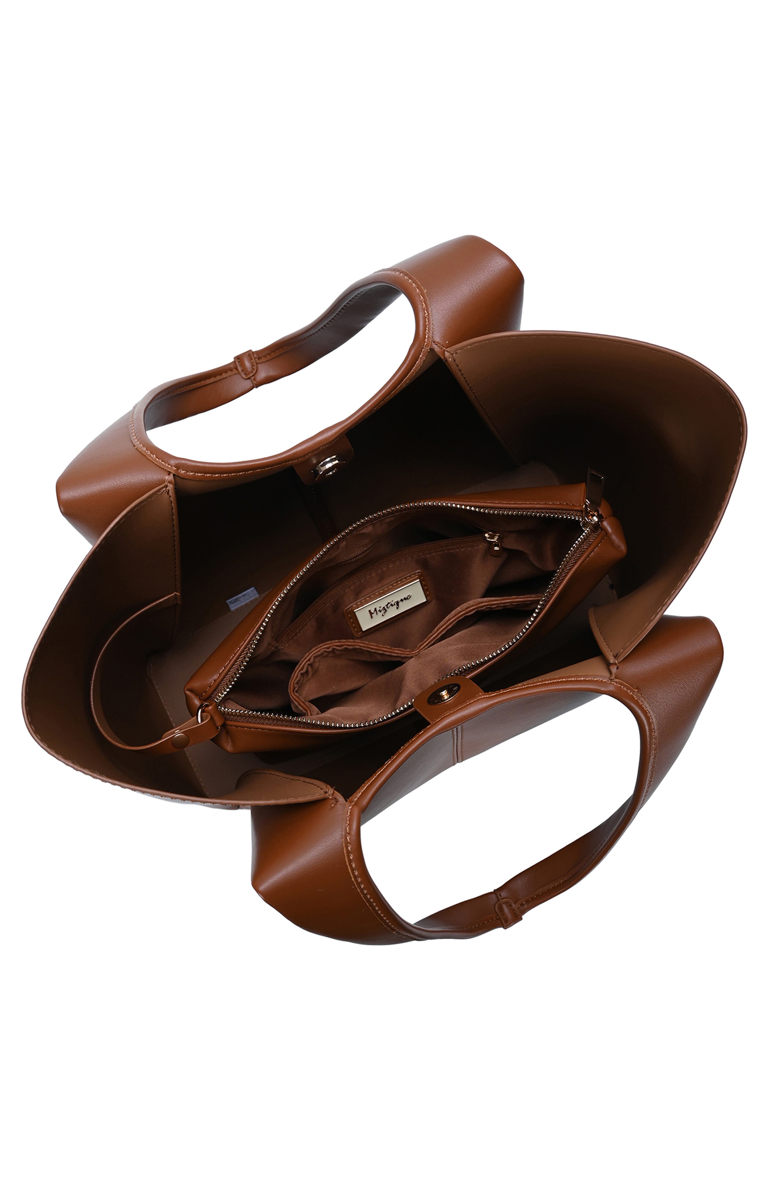 Faux Leather Tote, Alternate, color, TAN