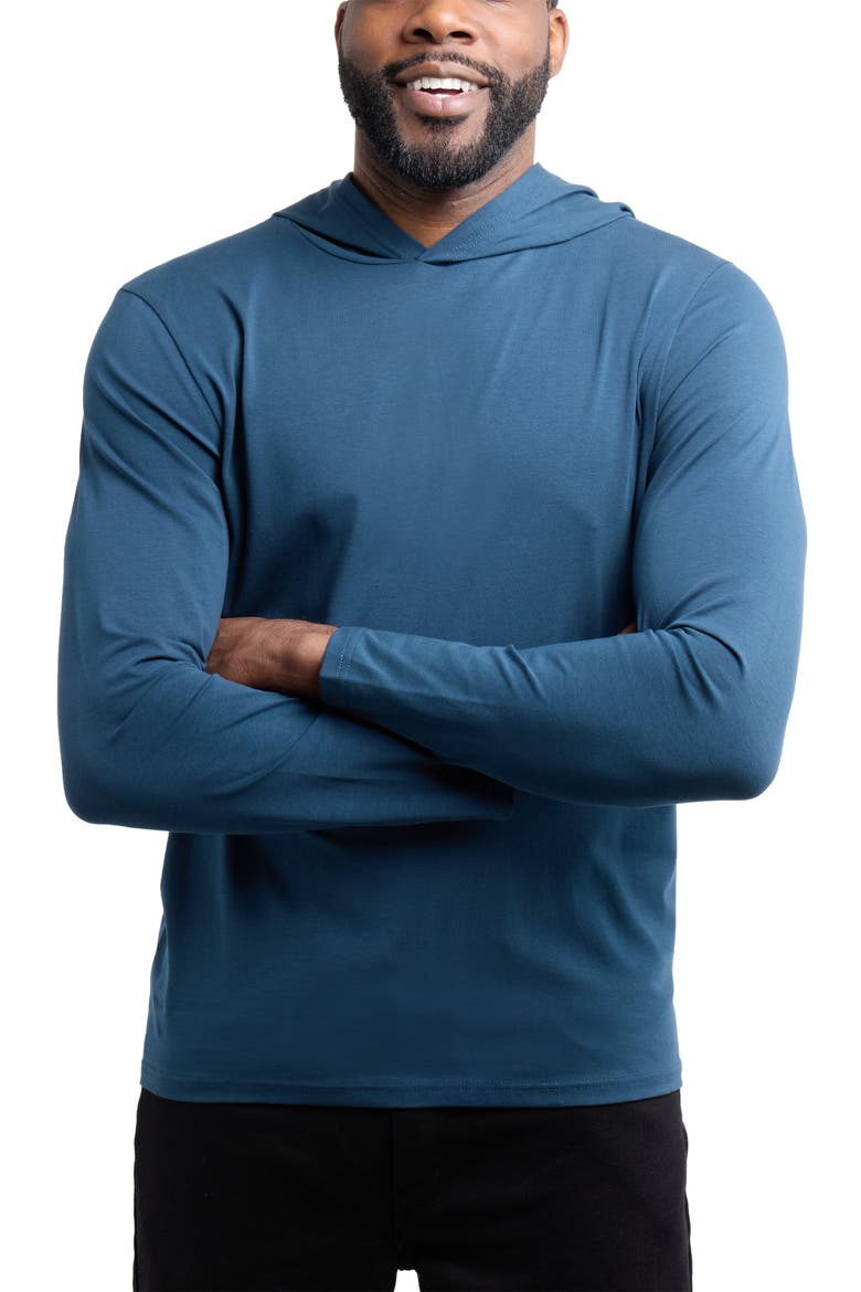 Long Sleeve Hooded T-Shirt, Alternate, color, DARK TEAL