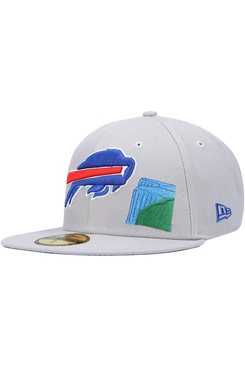 Men's New Era Gray Buffalo Bills City Describe 59FIFTY Fitted Hat, Alternate, color, Gray