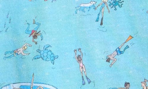 Boardies Kids' Sea Folk Print T-shirt In Blue