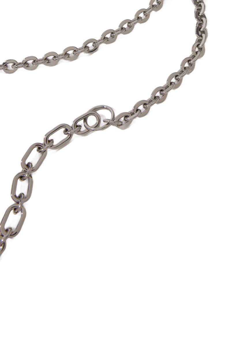 maje Clover logo chain belt, Alternate, color, 