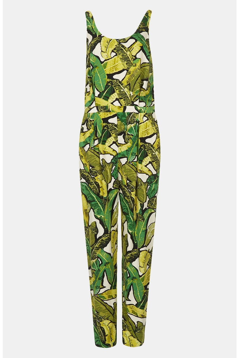 Banana Leaf Jumpsuit, Alternate, color, GREEN MULTI