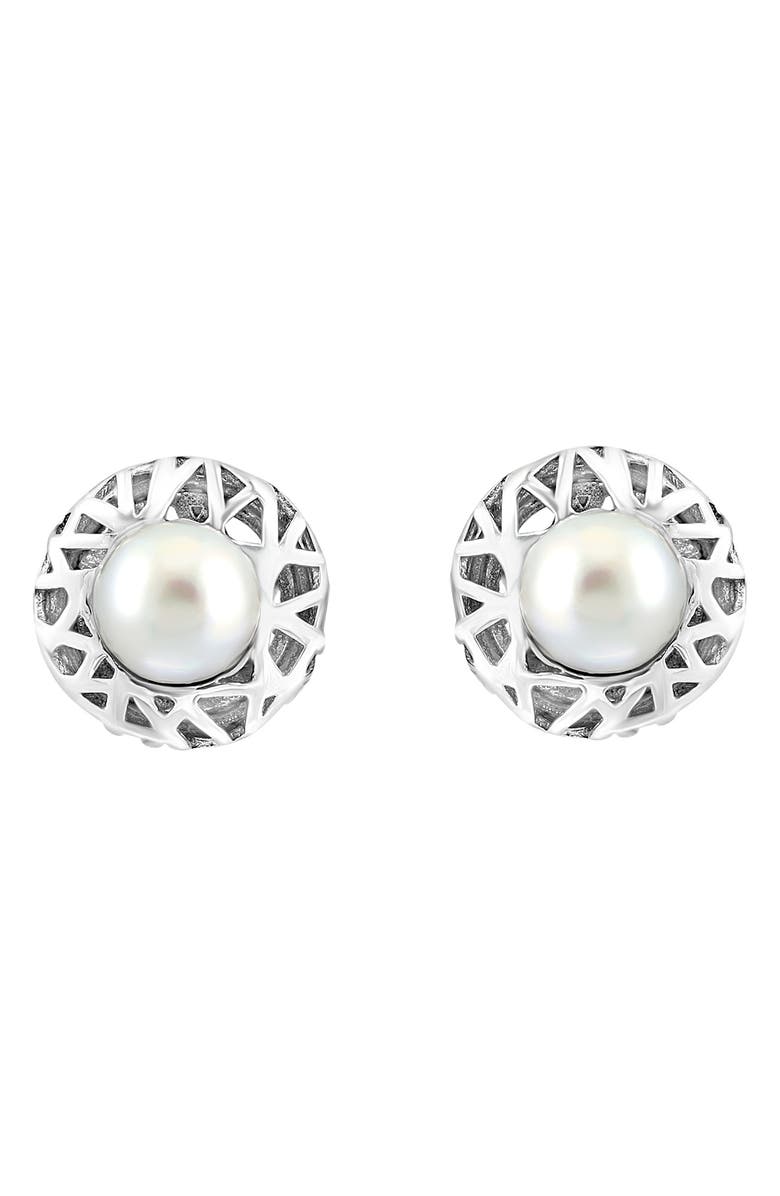 EFFY Sterling Silver Freshwater Pearl Stud Earrings, Alternate, color,