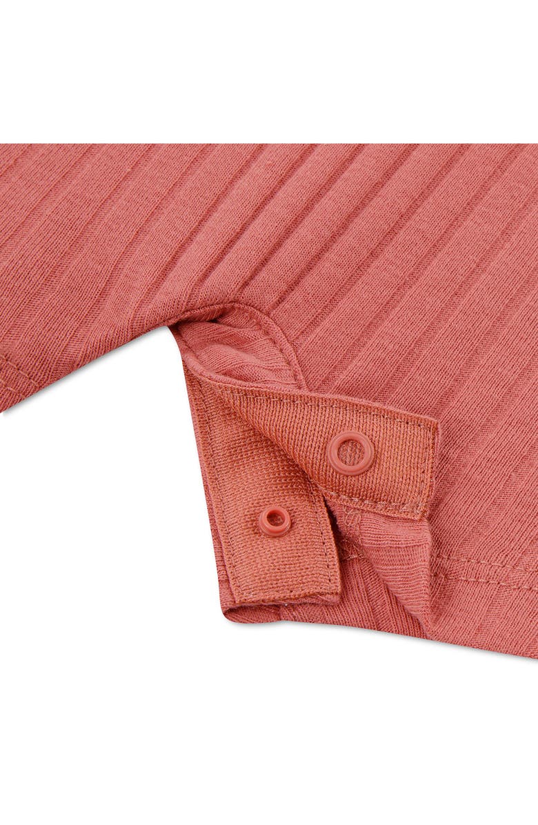 Huggies Rib Romper & Sun Hat Set, Alternate, color, Huggies Mineral Red