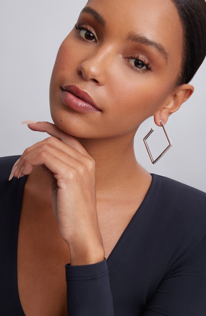 LAGOS Square Caviar Hoop Earrings, Alternate, color, 
