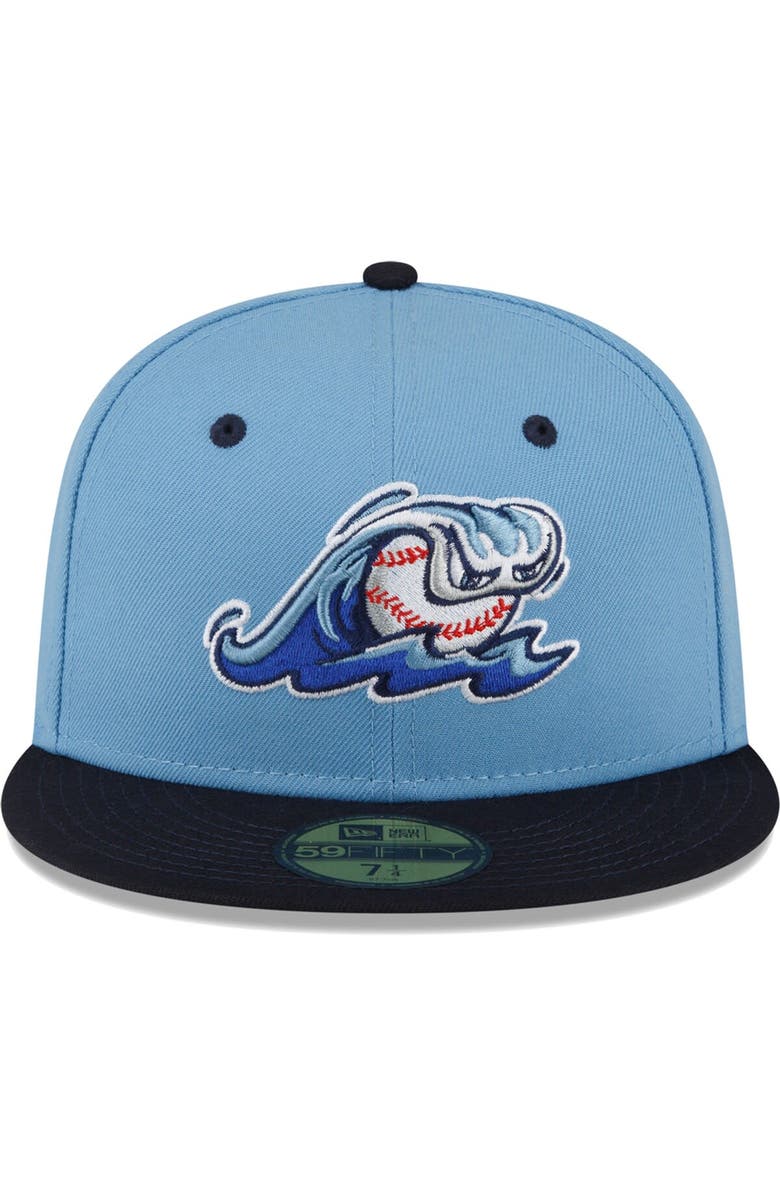 New Era Men's New Era Light Blue West Michigan Whitecaps Authentic Collection Alternate Logo 59FIFTY Fitted Hat, Alternate, color,