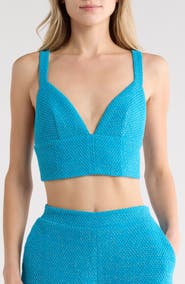 L'AGENCE Castalia Cotton Blend Crop Top