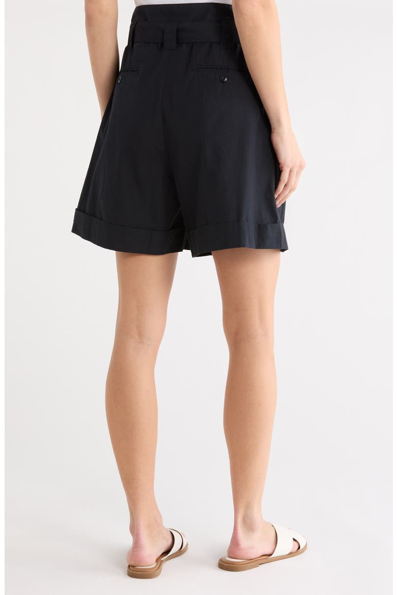The Pleated Trouser Shorts, Alternate, color, BLACK