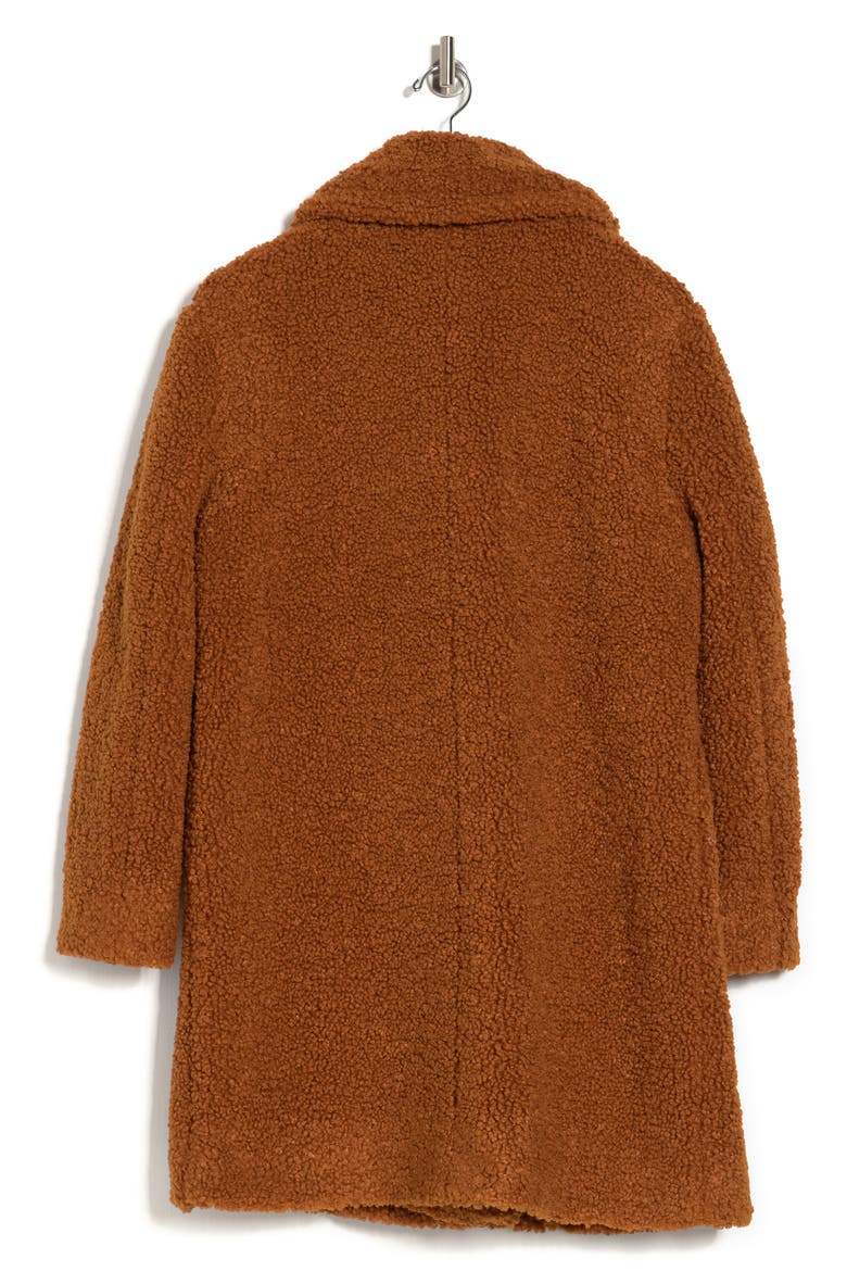 Double Breasted Teddy Bear Coat, Alternate, color, TOBACCO