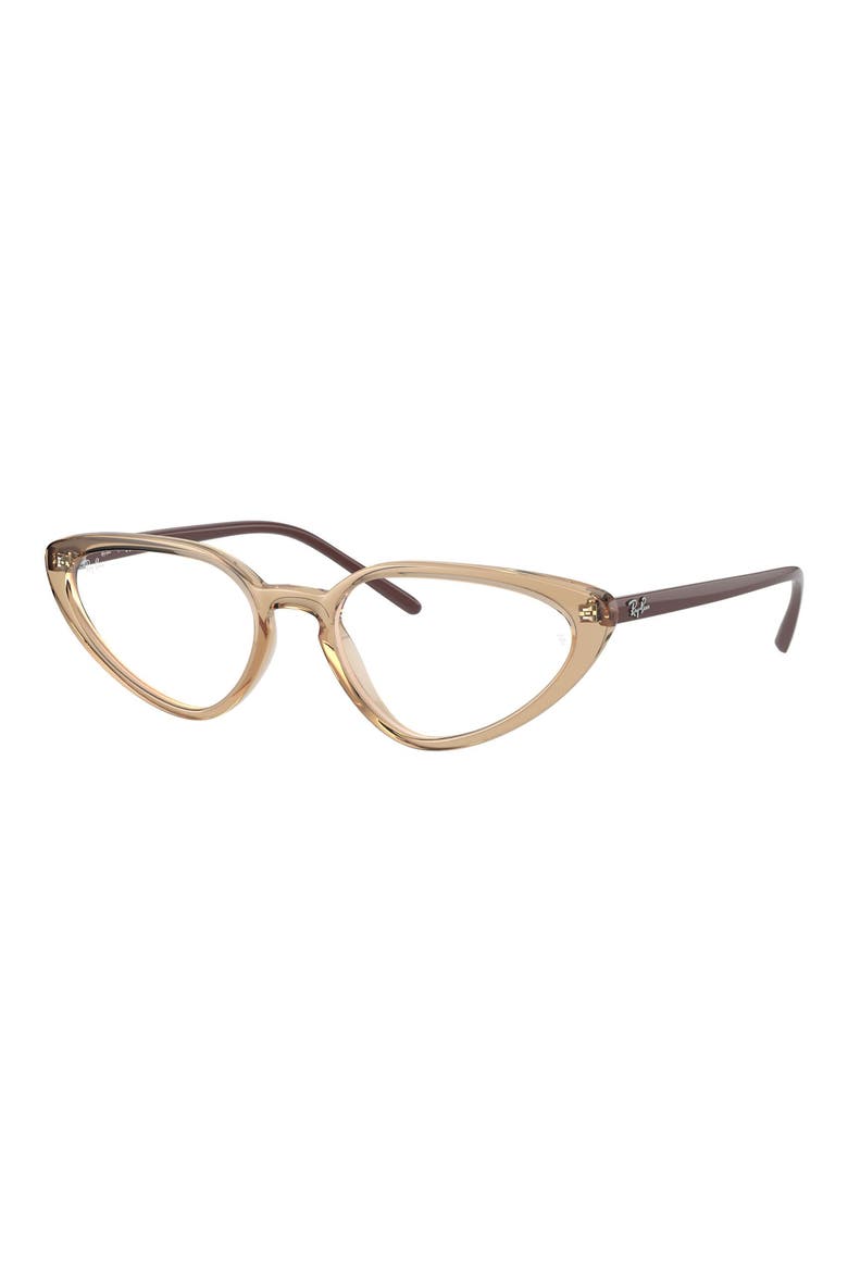 52mm Cat Eye Optical Glasses, Alternate, color, TRANSPAREN