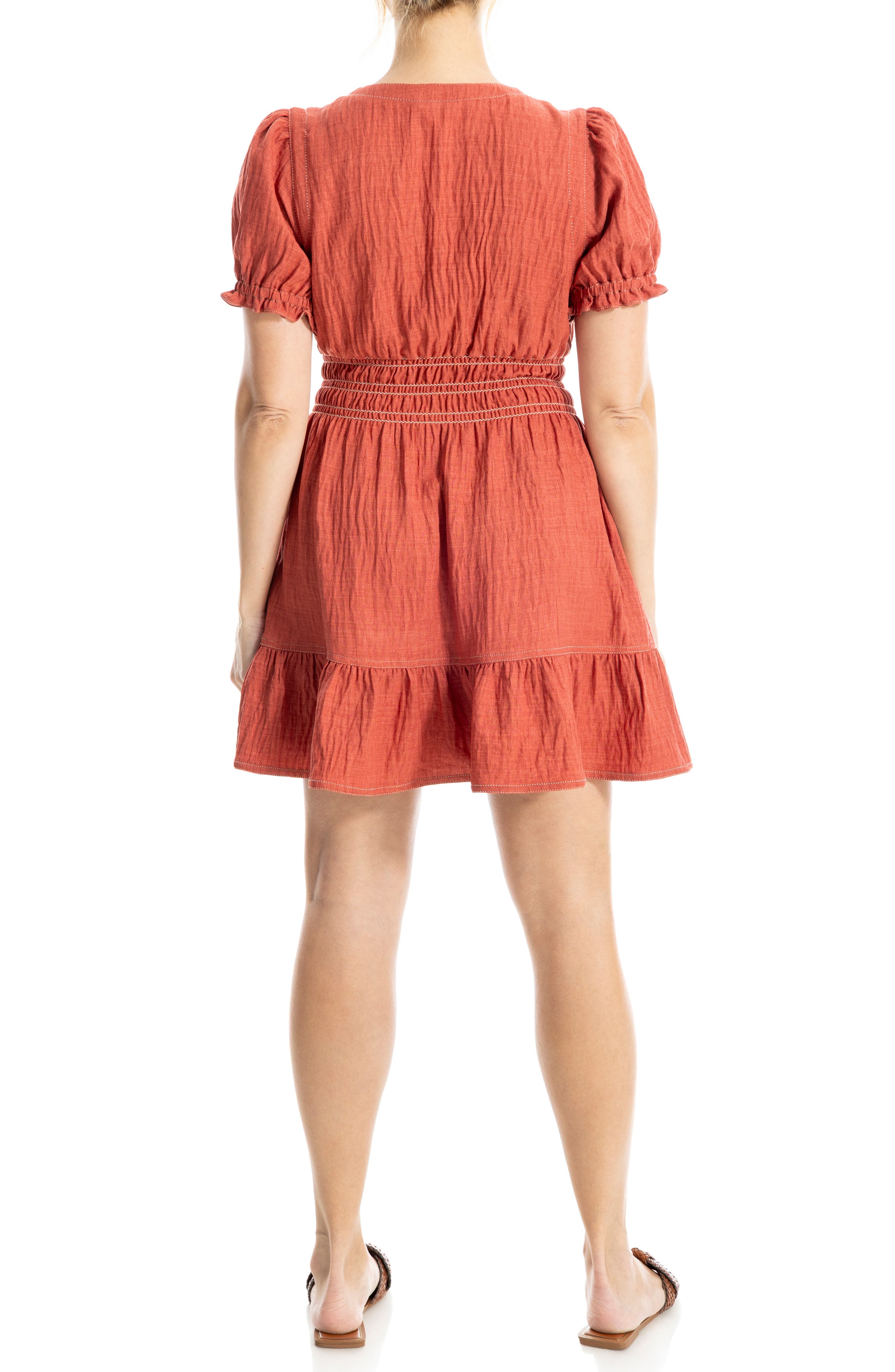 Puff Sleeve Fit & Flare Dress - image 4