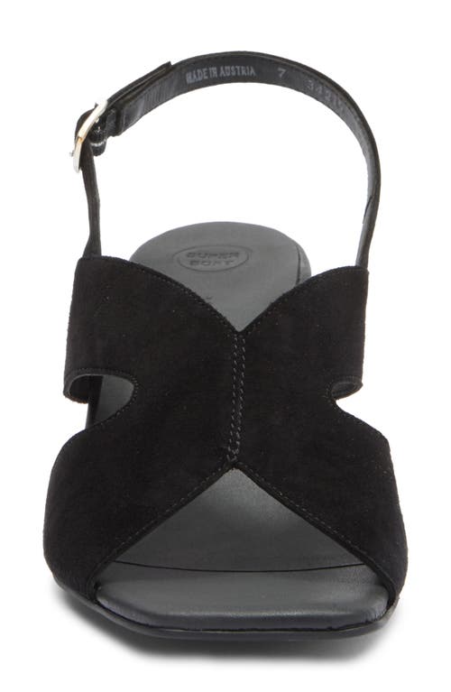 Paul Green Verona Slingback Sandal In Black Suede