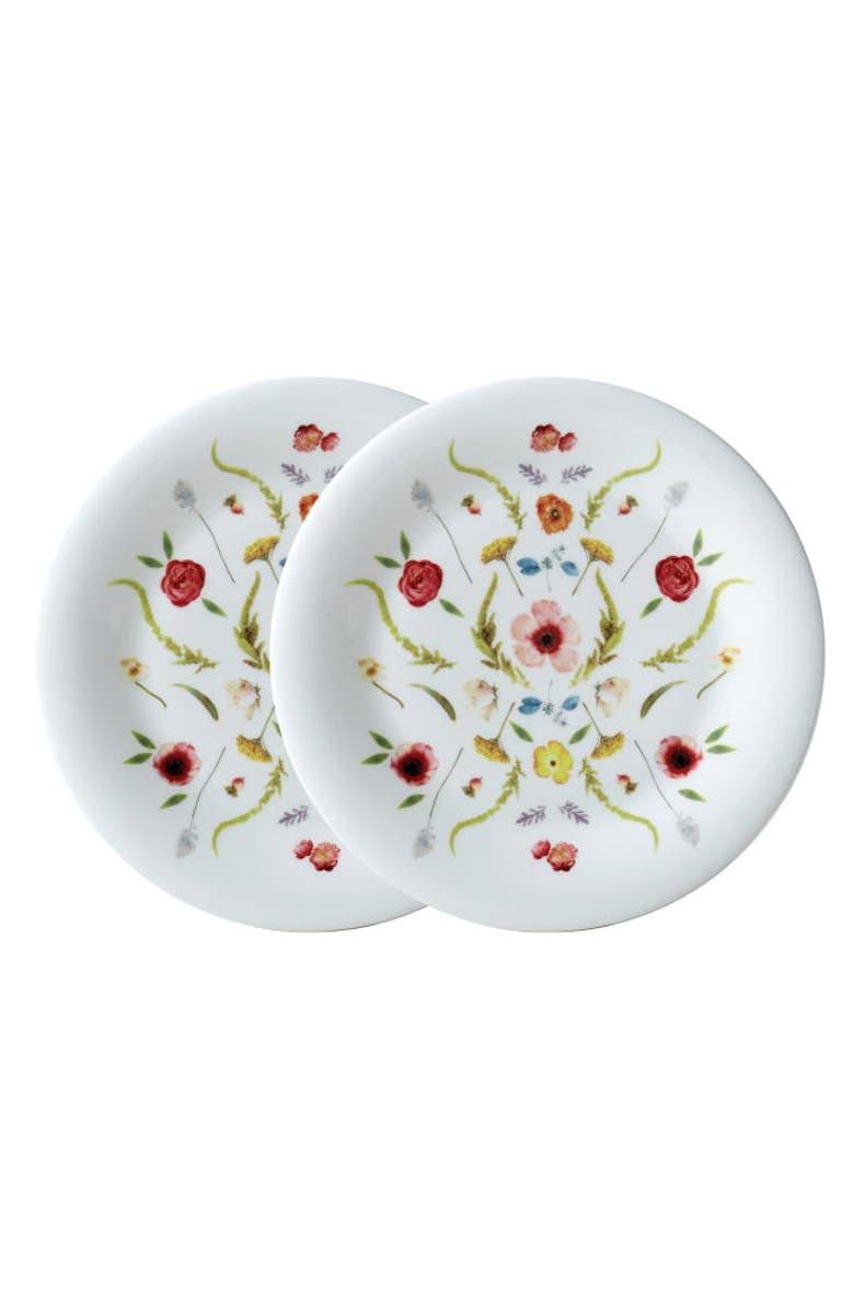 Twig New York Scandinavian Floral Set of Two Salad Plates, Main, color, Multi