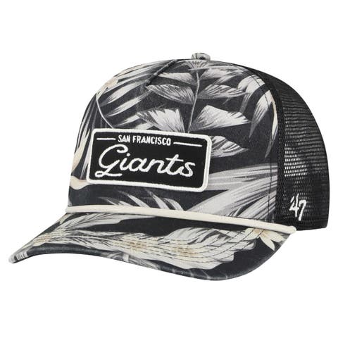 Men's '47 Black San Francisco Giants Tropicalia Trucker Hitch Adjustable Hat