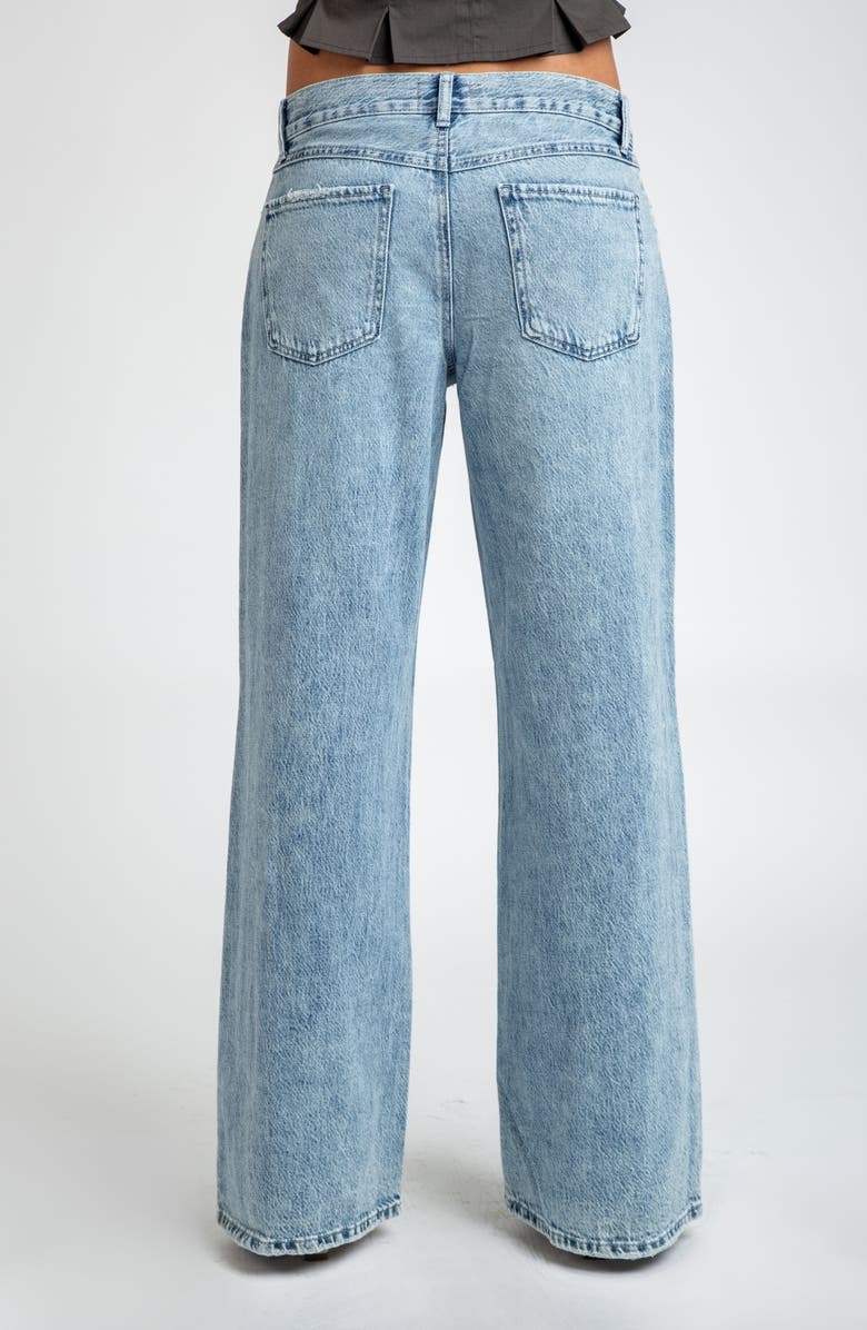 I Love Who I Am Low Rise Loose Straight Leg Jeans, Alternate, color, Blue/ Black Light Med