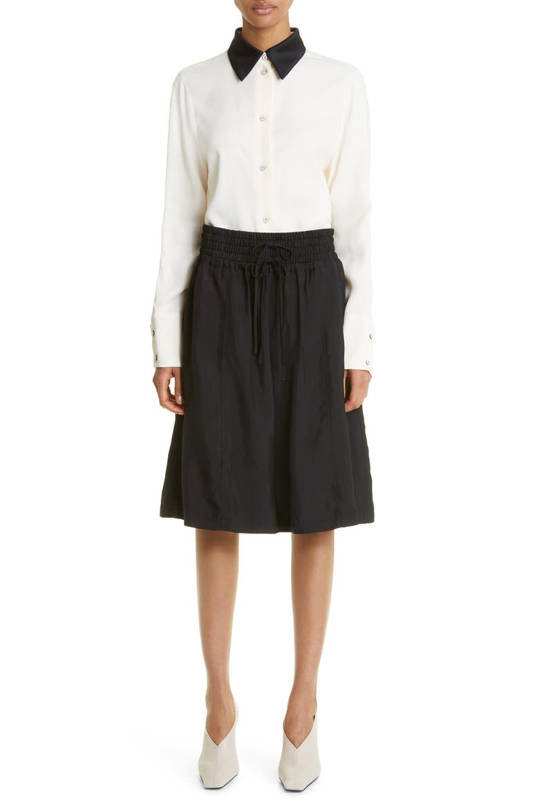Relaxed Fit Contrast Collar Button-Up Shirt, Alternate, color, LIGHT PINK