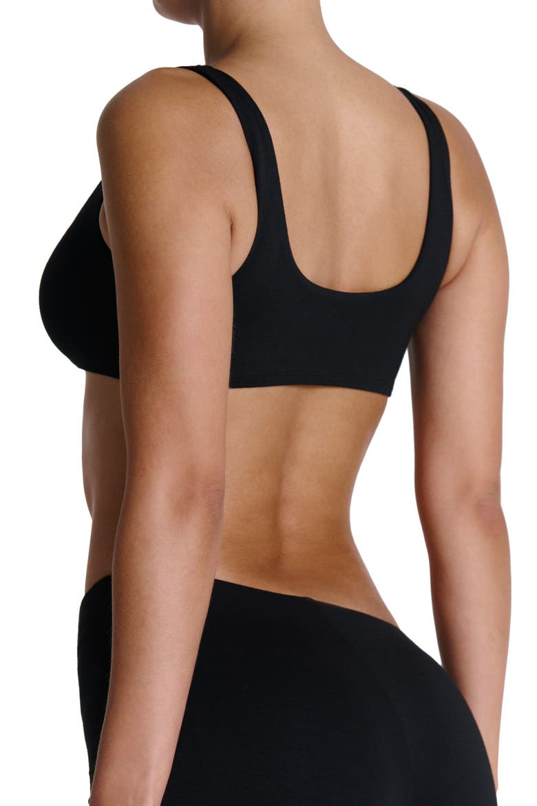 Smooth Crop Top, Alternate, color, BLACK