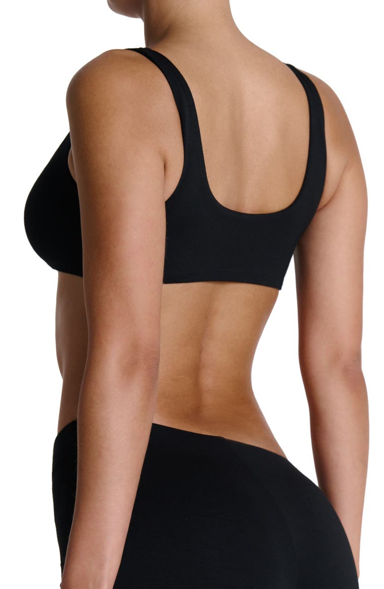 Naked Wardrobe Smooth Crop Top, Alternate, color, Black