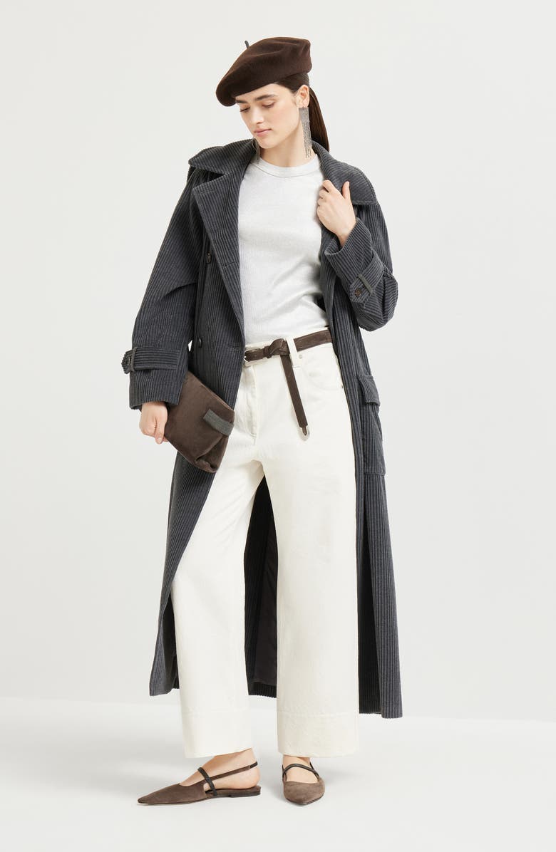 Brunello Cucinelli Square chino trousers, Alternate, color, Panama