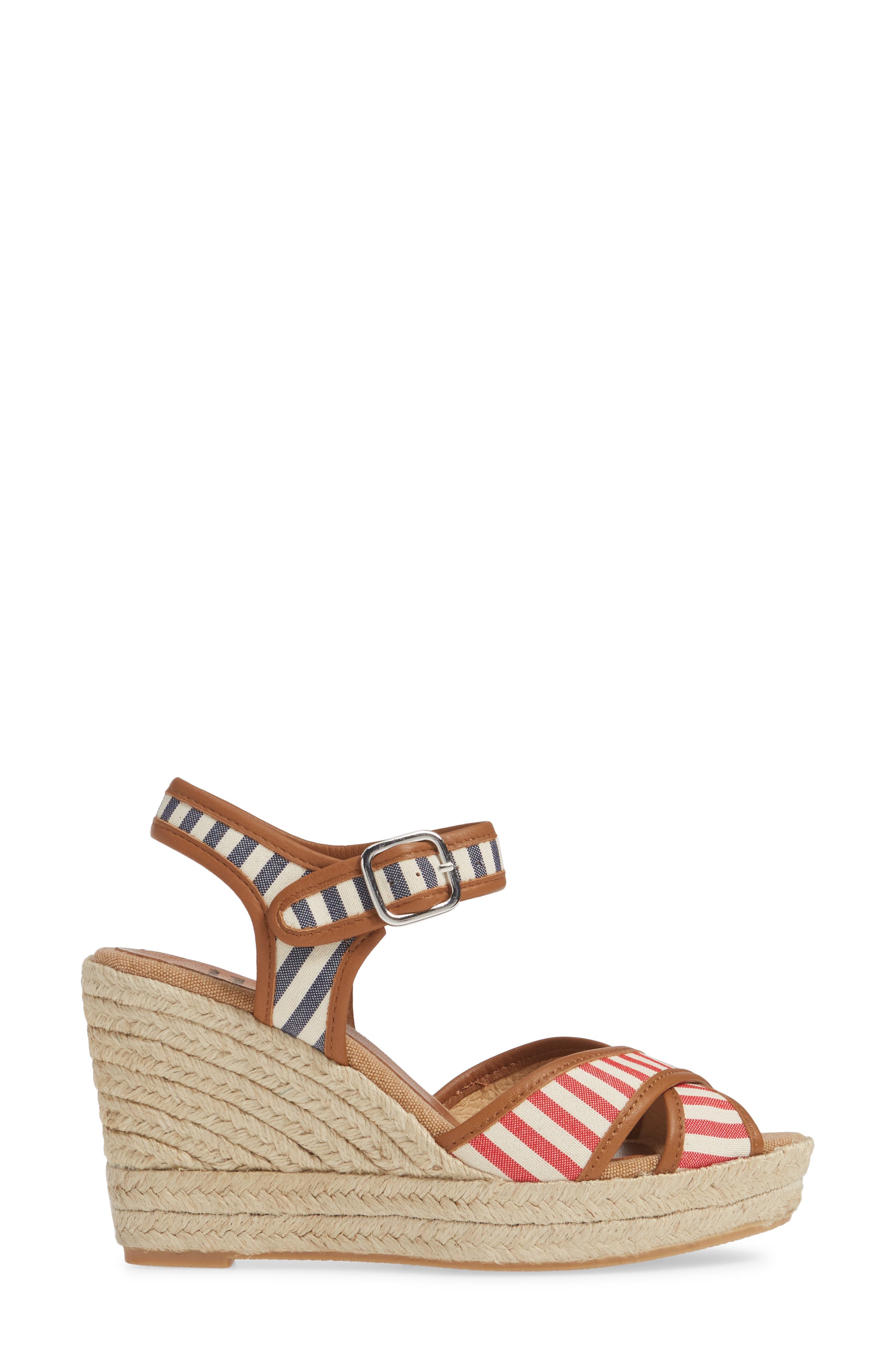 Arles Espadrille Wedge Sandal, Alternate, color, MARINER FABRIC