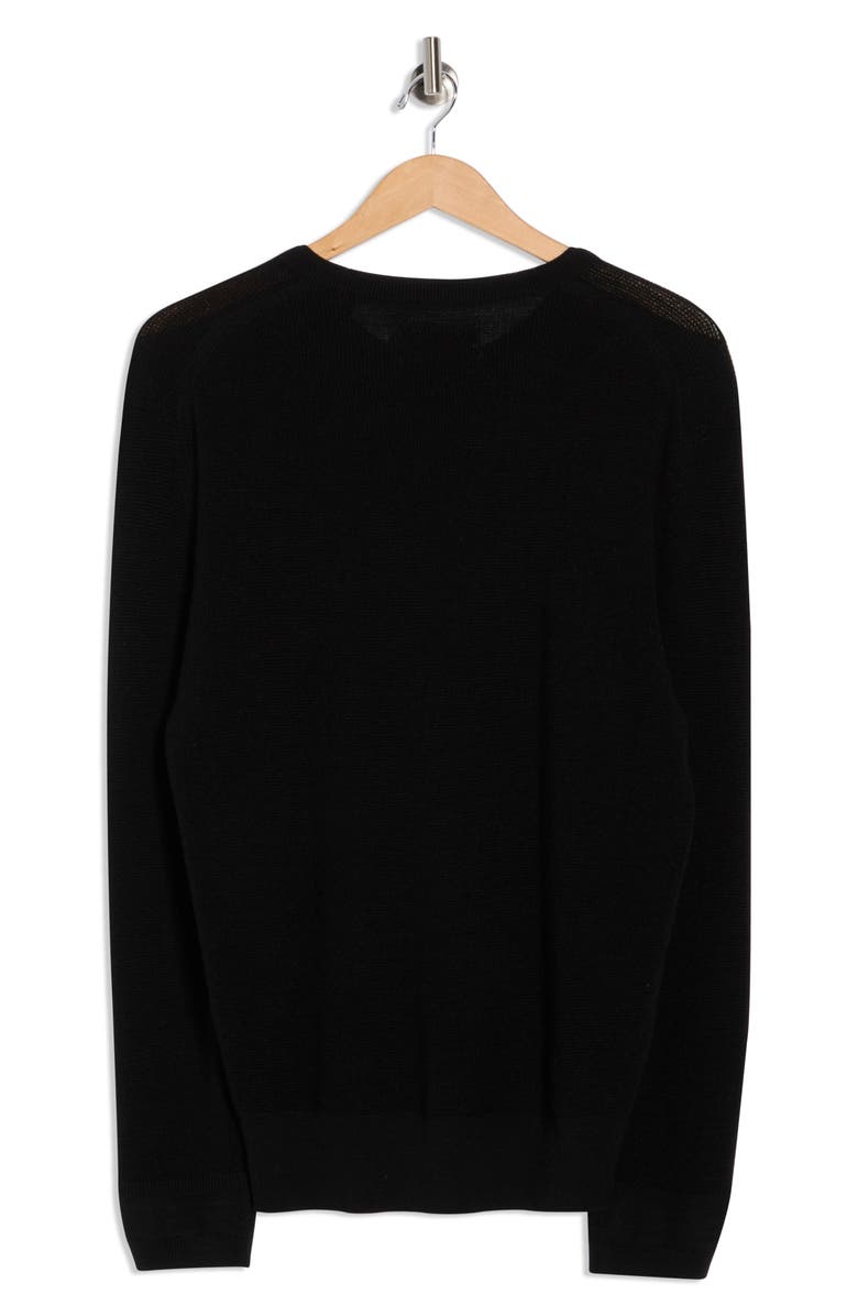 AllSaints Ivar Cotton Sweater, Alternate, color, Black