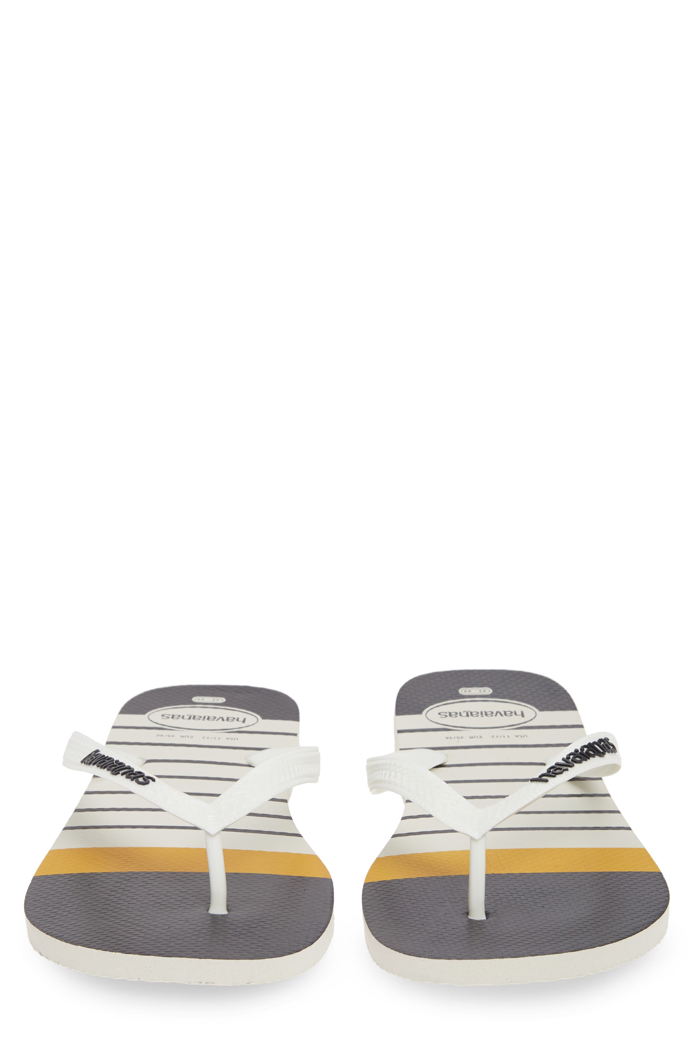 Top Nautical Flip Flop, Alternate, color, WHITE/ WHITE