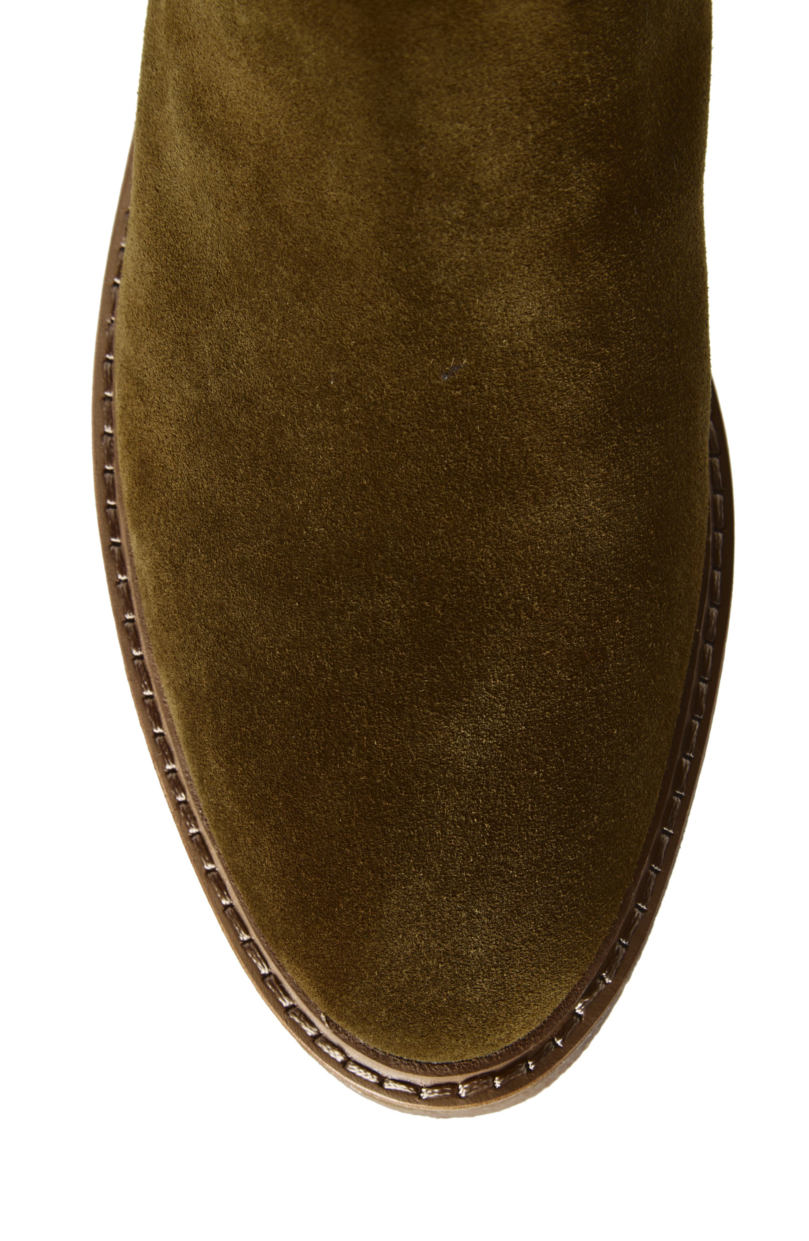 Jeffrey Campbell Zabini Faux Shearling Lined Knee High Boot, Alternate, color, Khaki Suede Combo