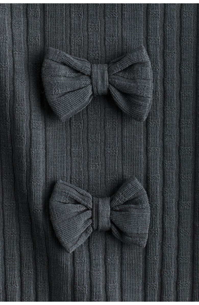 H&M 2-piece knit bow-detail set, Alternate, color, Gray