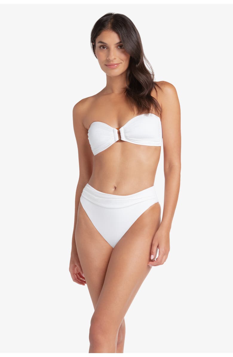 HELEN JON Shirred Bottom, Alternate, color, Textured White