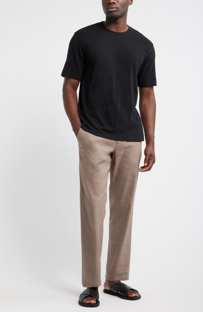 Nordstrom Slub Cotton Crewneck T-Shirt, Alternate, color, Black