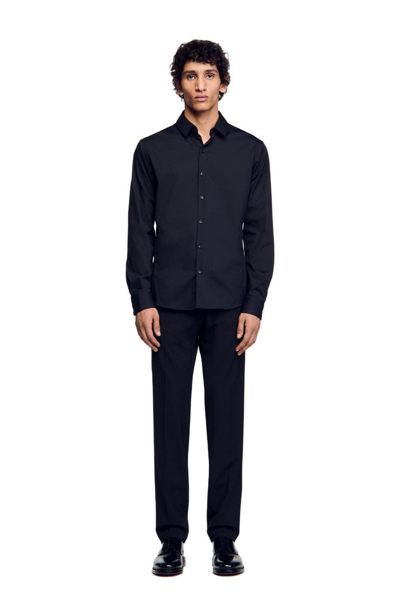 SANDRO Fitted stretch cotton shirt, Alternate, color, 