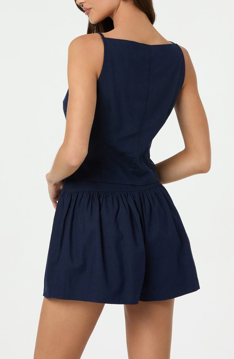 ASTR the Label Boat Neck Button-Up Camisole, Alternate, color, Navy