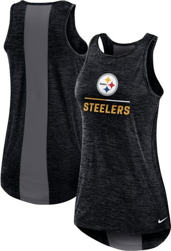 売れ筋商品|||ナイキ カットソー トップス レディース Women's Black Pittsburgh Steelers Performance Tank Top Black Nike Women's Nike Black Pittsburgh Steelers High Neck