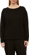 Vince Boxy Long Sleeve Cotton Crewneck Top
