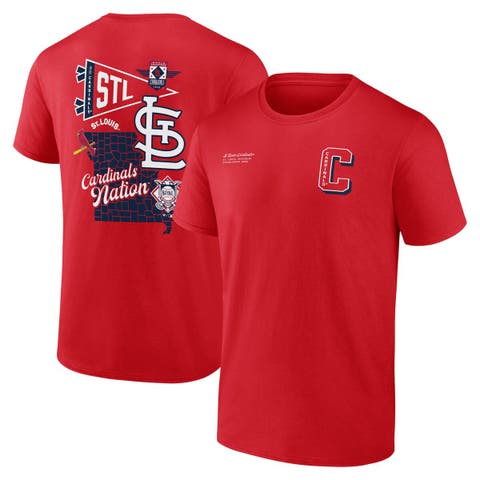 Men's Fanatics Branded Red St. Louis Cardinals Split Zone T-Shirt