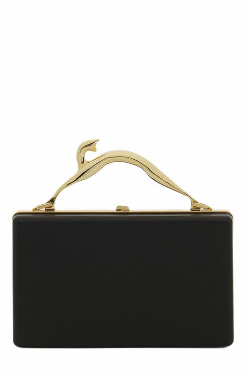 Fusion Cat Leather Clutch Bag