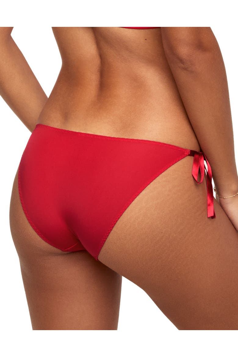 Claussa Bikini Panties, Alternate, color, Dark red