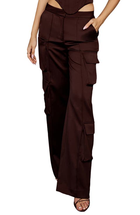 Daria Satin Cargo Trousers