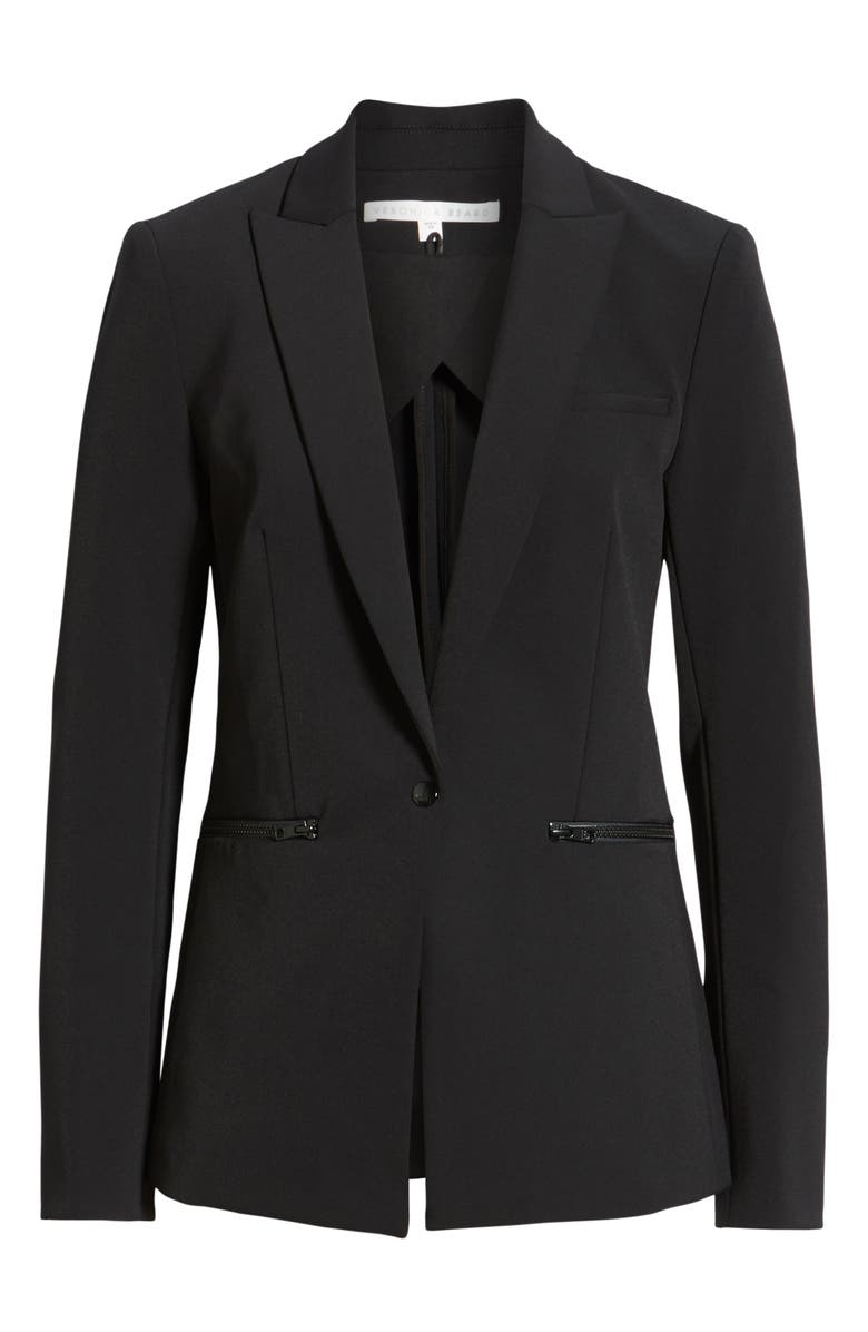 Veronica Beard Scuba Knit Jacket, Alternate, color, Black