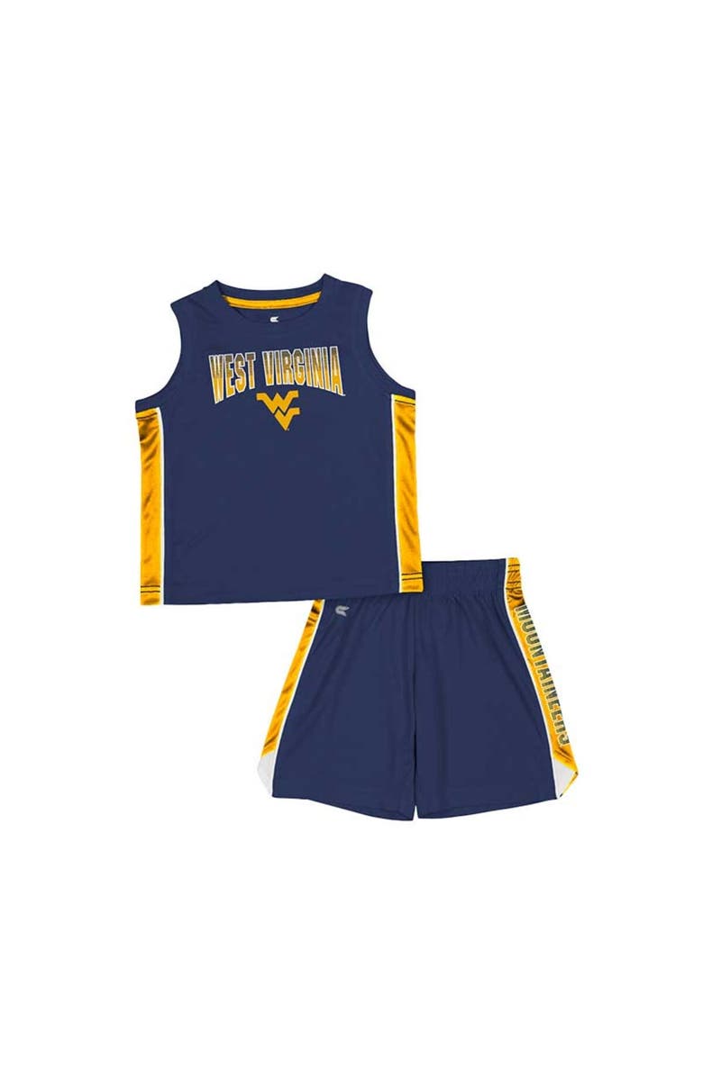 COLOSSEUM Toddler Colosseum Navy West Virginia Mountaineers Vecna Tank Top & Shorts Set, Main, color, Navy