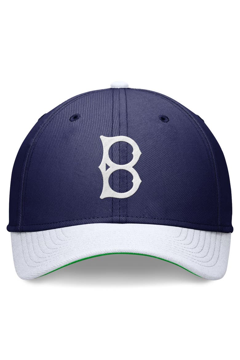 Men's Nike Royal/White Brooklyn Dodgers Cooperstown Collection Rewind Swooshflex Performance Hat, Alternate, color, Royal