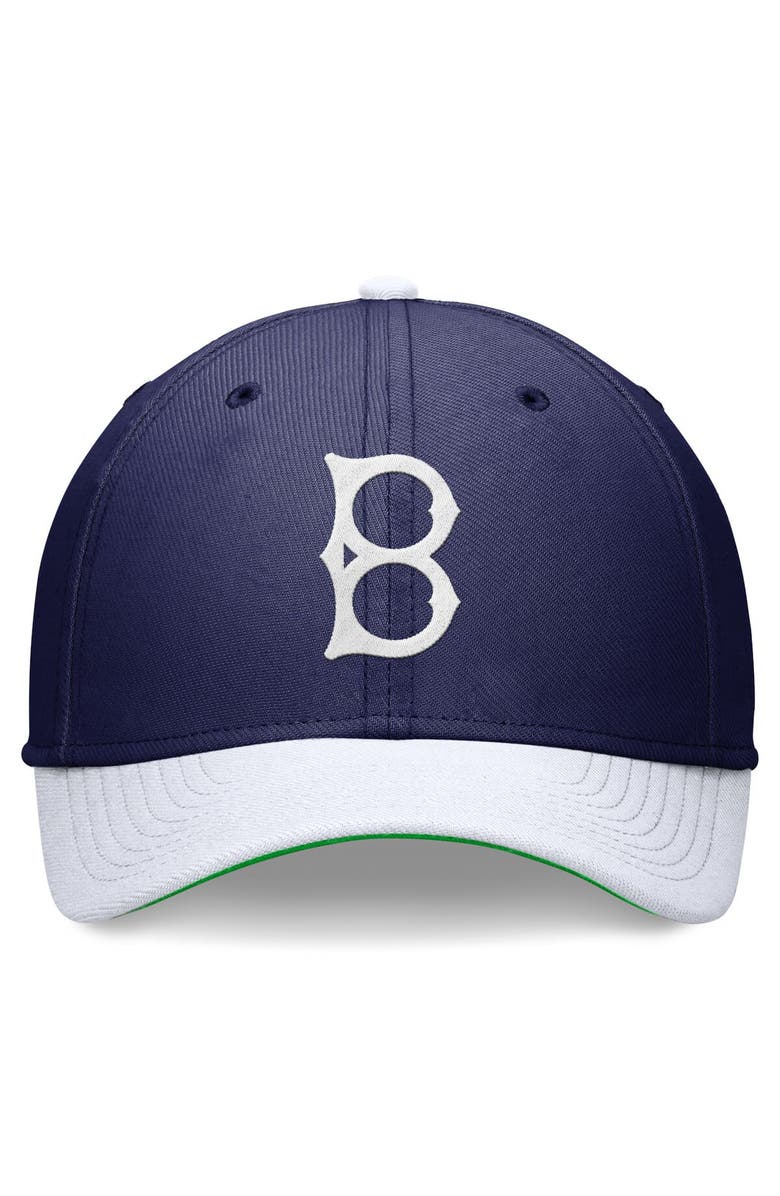 Nike Men's Nike Royal/White Brooklyn Dodgers Cooperstown Collection Rewind Swooshflex Performance Hat, Alternate, color, 