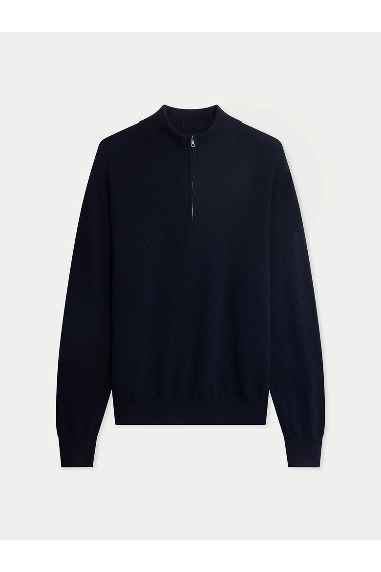 Timeless Half-Zip Cashmere Sweater, Main, color, navy blazer